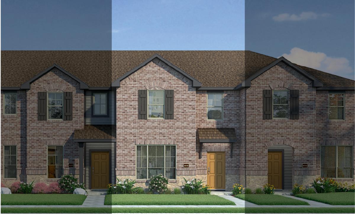 Travis with Elevation 4A Stone Exterior 2023 Townhomes