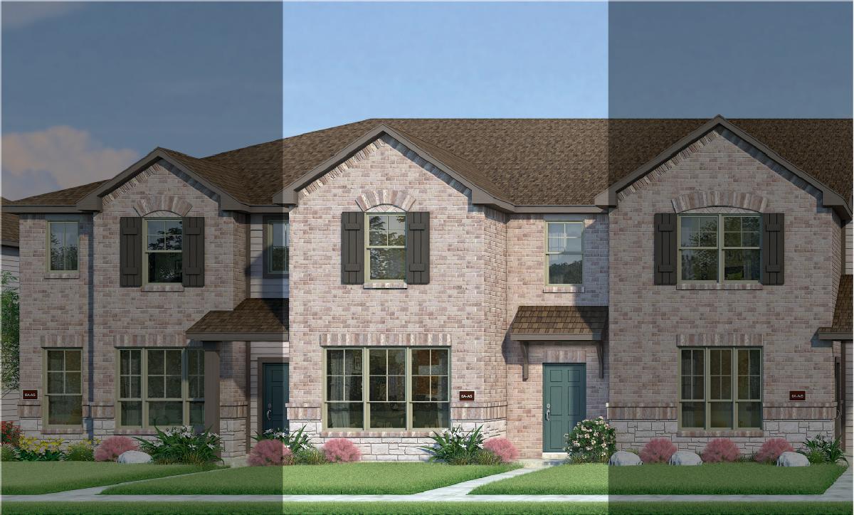 Travis with Elevation 6A Stone Exterior 2023 Townhomes