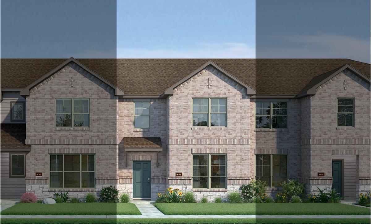 Travis with Elevation 6B Stone Exterior 2023 Townhomes