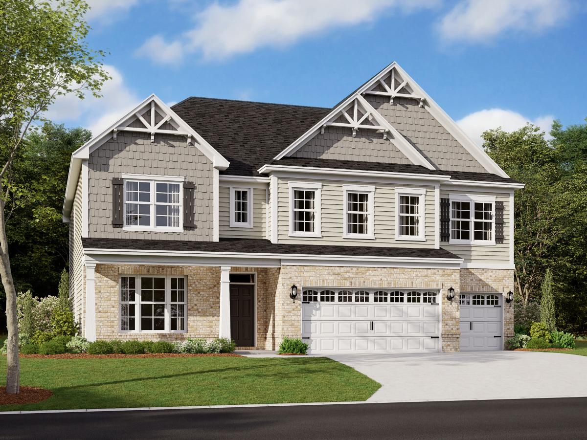 Kensington Elevation B with Brick