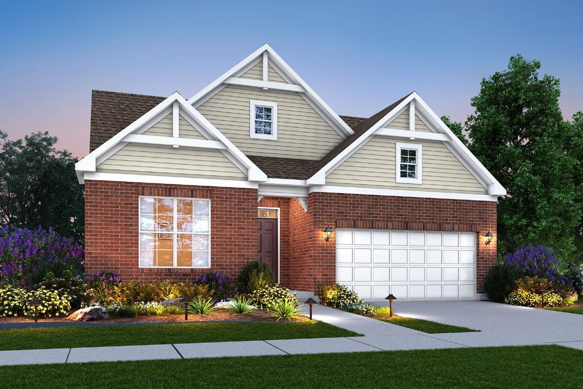 Melville - Elevation A (Optional Coach Lights and Full Brick)