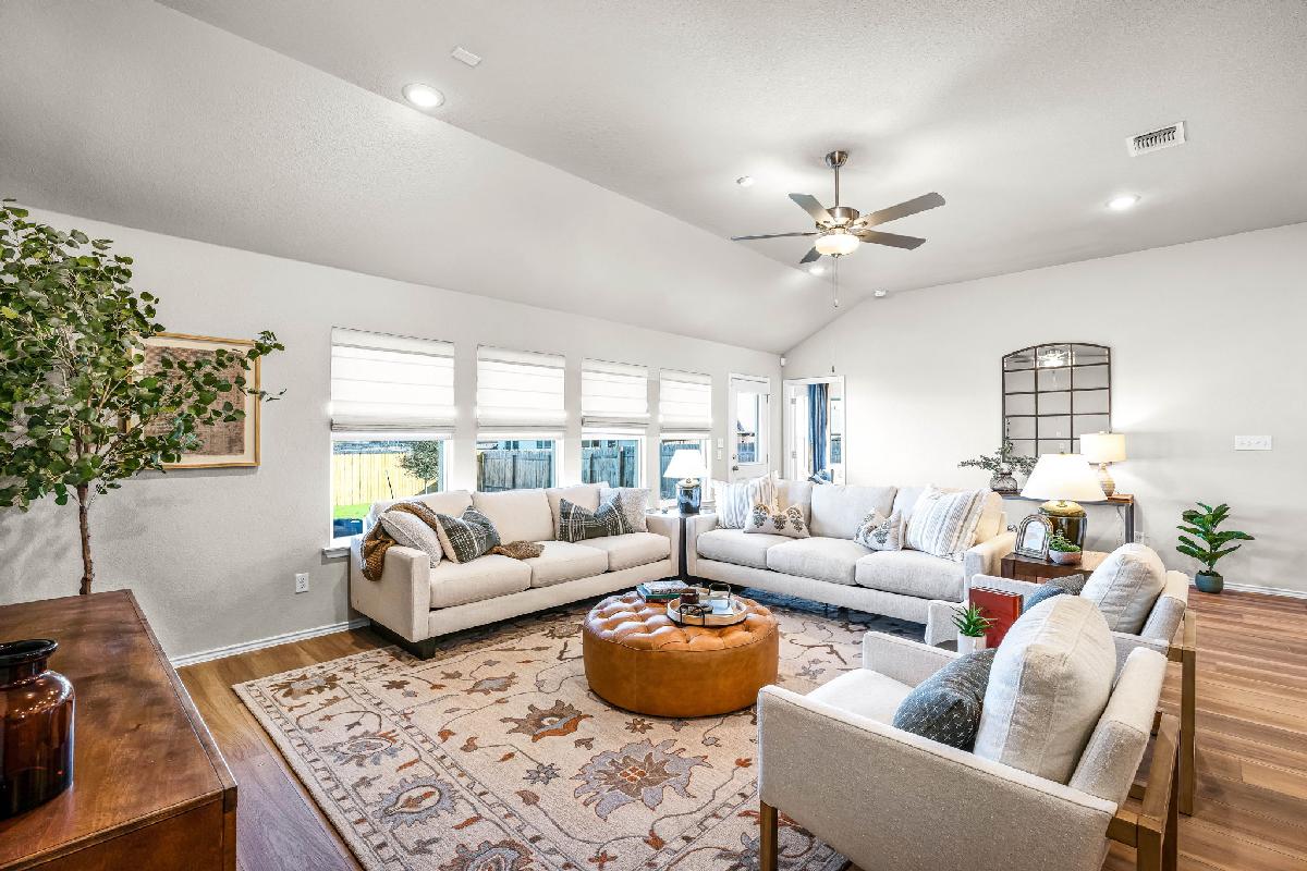 This is the living area of the Hawkins plan and is the model home in Carillon at 13305 Eppright T...