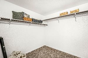 This is the primary closet in the Hawkins plan within the model home in Carillon at 13305 Epprigh...