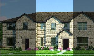 Crockett with Elevation 5B Brick Exterior 2023 Townhomes