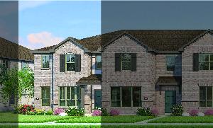 Crockett with Elevation 6A Brick Exterior 2023 Townhomes