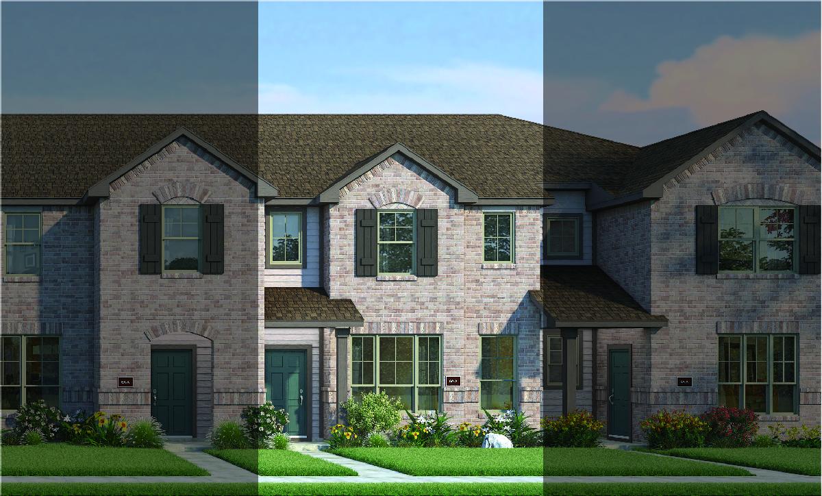 Crockett with Elevation 6A Brick Exterior 2023 Townhomes