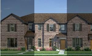 Crockett with Elevation 4A Stone Exterior 2023 Townhomes
